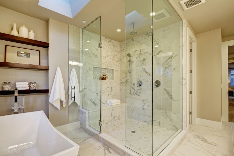 Glass Shower with Multiple Jets